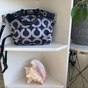 Coach Vintage NWT Blk&Gray Optic Signature Satchel